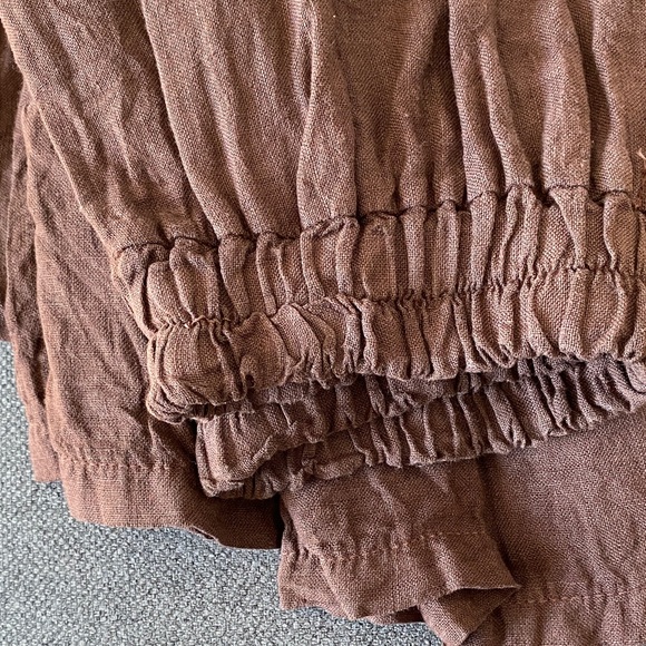 Pantalon bohème Italien en lin Terzo Millenio Italian bohemian linen pants - Picture 5 of 7